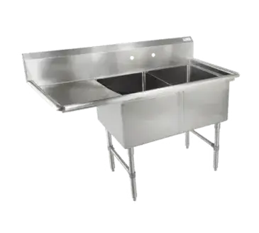 John Boos 2B16204-1D18L Sink, (2) Two Compartment