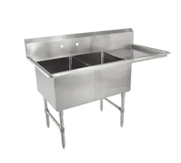 John Boos 2B244-1D24R Sink, (2) Two Compartment