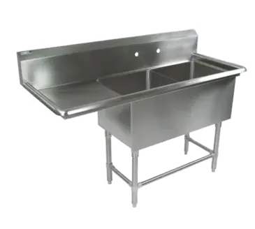 John Boos 2PB1620-1D18L Sink, (2) Two Compartment