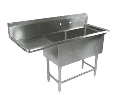 John Boos 2PB1620-1D18L Sink, (2) Two Compartment