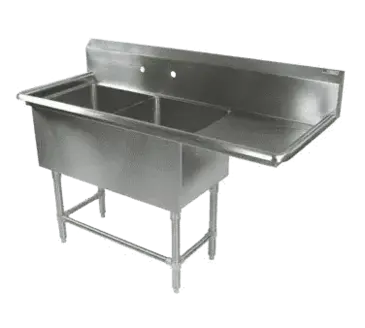 John Boos 2PB1620-1D18R Sink, (2) Two Compartment