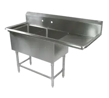 John Boos 2PB1620-1D18R Sink, (2) Two Compartment