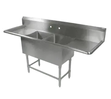 John Boos 2PB1620-2D18 Sink, (2) Two Compartment