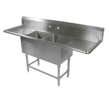 John Boos 2PB1620-2D18 Sink, (2) Two Compartment