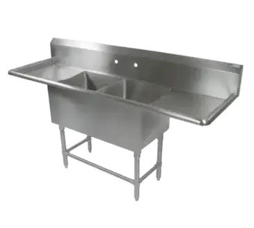 John Boos 2PB1620-2D18 Sink, (2) Two Compartment