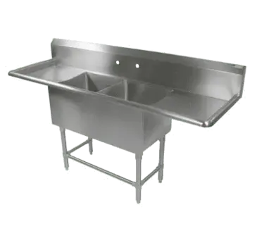 John Boos 2PB16204-2D24 Sink, (2) Two Compartment