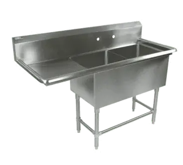 John Boos 2PB1824-1D30L Sink, (2) Two Compartment