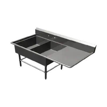 John Boos 2PB2028-1D30R Sink, (2) Two Compartment