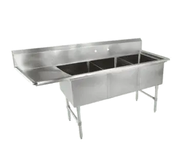 John Boos 3B16204-1D18L Sink, (3) Three Compartment