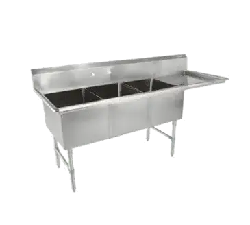 John Boos 3B16204-1D18R Sink, (3) Three Compartment