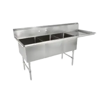 John Boos 3B16204-1D18R Sink, (3) Three Compartment