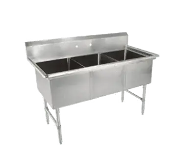 John Boos 3B16204 Sink, (3) Three Compartment