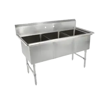 John Boos 3B16204 Sink, (3) Three Compartment