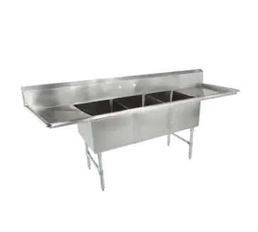 John Boos 3B16204-2D18 Sink, (3) Three Compartment