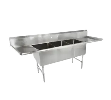 John Boos 3B16204-2D18 Sink, (3) Three Compartment