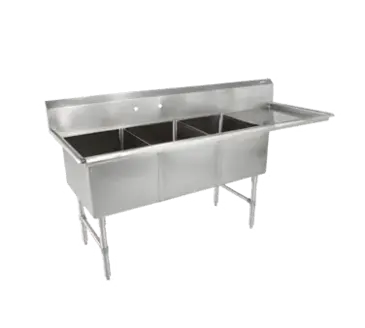 John Boos 3B18244-1D18R Sink, (3) Three Compartment