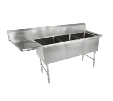 John Boos 3B184-1D18L-X Sink, (3) Three Compartment