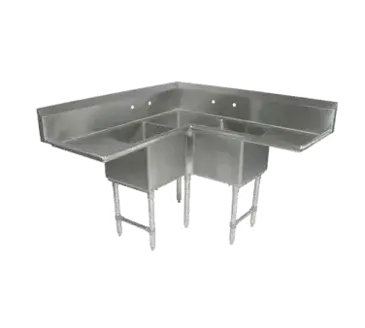 John Boos 3BCS-184-2D18 Sink, Corner, Compartment