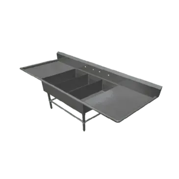 John Boos 3PB14314-2D24 Sink, (3) Three Compartment