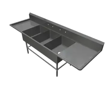 John Boos 3PB1620-2D18 Sink, (3) Three Compartment