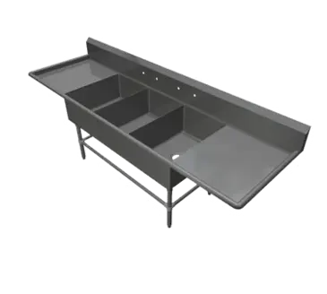 John Boos 3PB1620-2D24 Sink, (3) Three Compartment