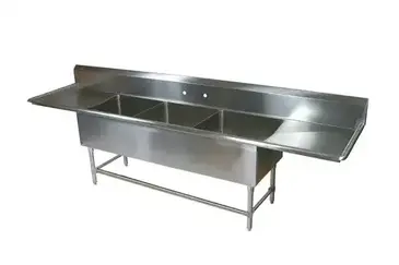 John Boos 3PB18-2D30 Sink, (3) Three Compartment