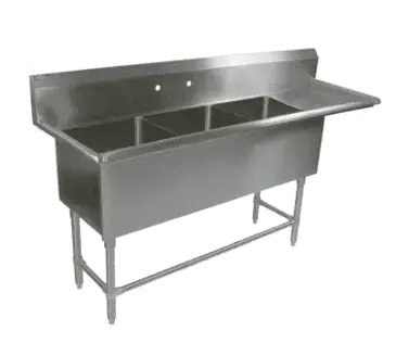 John Boos 3PB18244-1D18R Sink, (3) Three Compartment