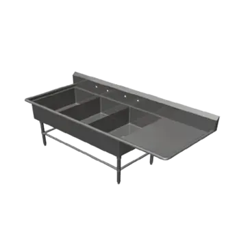 John Boos 3PB2028-1D24R Sink, (3) Three Compartment