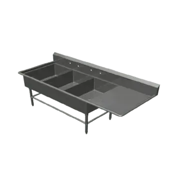 John Boos 3PB20284-1D30R Sink, (3) Three Compartment