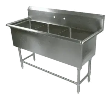 John Boos 3PB30244 Sink, (3) Three Compartment