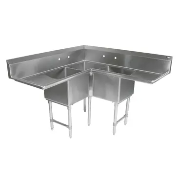 John Boos 3PBCS1620-2D36 Sink, Corner, Compartment