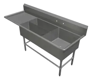 John Boos 3PBPS3224-1D24L Sink, (3) Three Compartment