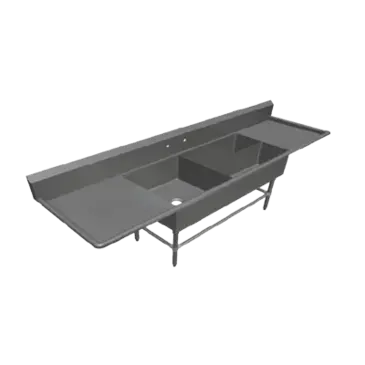 John Boos 3PBPS3224-2D24 Sink, (3) Three Compartment