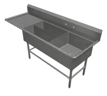 John Boos 3PBPS32244-1D24L Sink, (3) Three Compartment