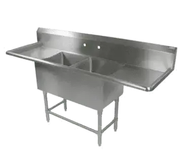 John Boos 42PB16204-2D18 Sink, (2) Two Compartment