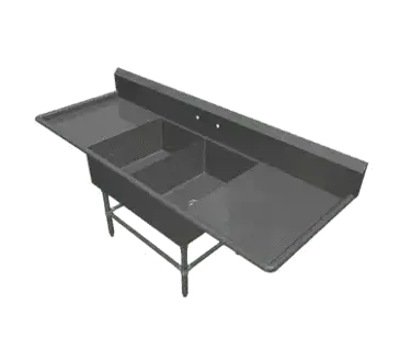 John Boos 42PB2028-2D20 Sink, (2) Two Compartment