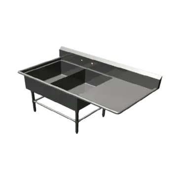 John Boos 42PB20284-1D24R Sink, (2) Two Compartment