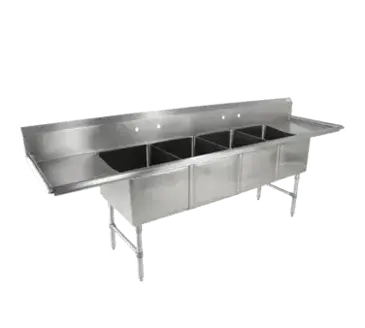 John Boos 4B18244-2D18-X Sink, (4) Four Compartment