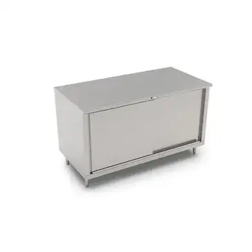 John Boos 4CS4-2472 Work Table, Cabinet Base Sliding Doors