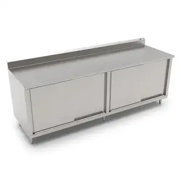 John Boos 4CS4R5-24108-1S Work Table, Cabinet Base Sliding Doors