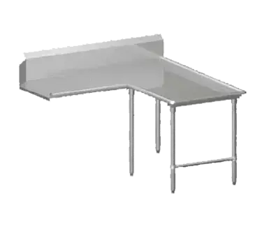 John Boos CDT4-I60108SBK-R Dishtable, Clean "L" Shaped