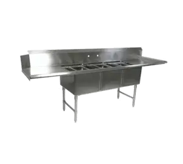 John Boos DT3B18244-2D18R Dishtable, with Potsinks