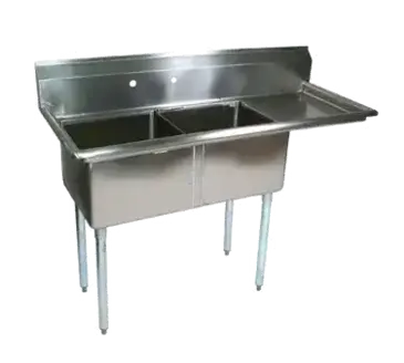 John Boos E2S8-1620-12R18-X Sink, (2) Two Compartment