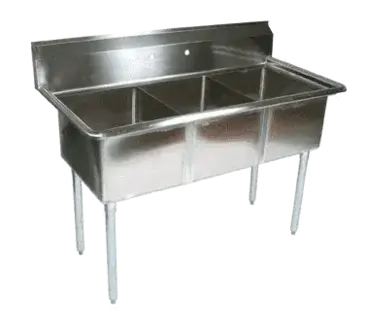 John Boos E3S8-1014-10-X Sink, (3) Three Compartment