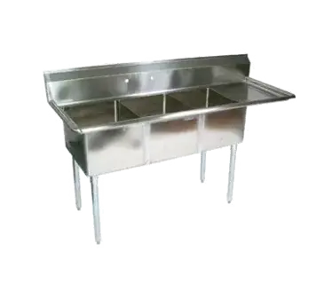 John Boos E3S8-1014-10R15-X Sink, (3) Three Compartment