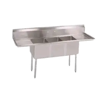 John Boos E3S8-1014-10T15 Sink, (3) Three Compartment