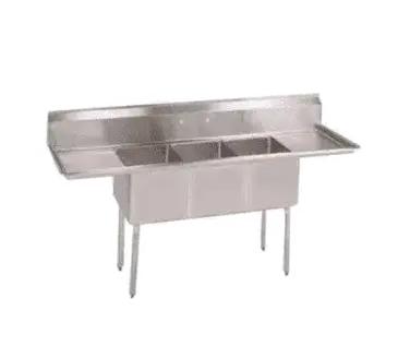 John Boos E3S8-1014-10T15-X Sink, (3) Three Compartment