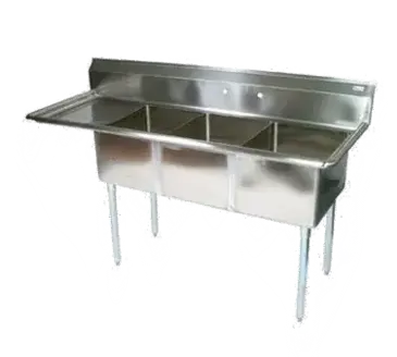 John Boos E3S8-1824-14L24-X Sink, (3) Three Compartment