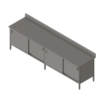 John Boos EBSS6R5-24108 Work Table, Cabinet Base Sliding Doors