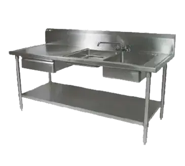 John Boos EPT6R10-DL2B-72R Work Table, with Prep Sink(s)